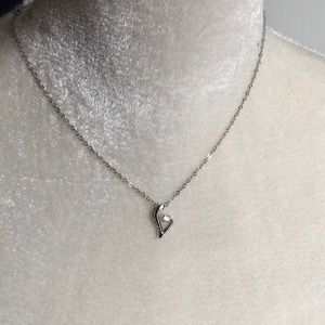 NWOT silver CZ / diamond necklace